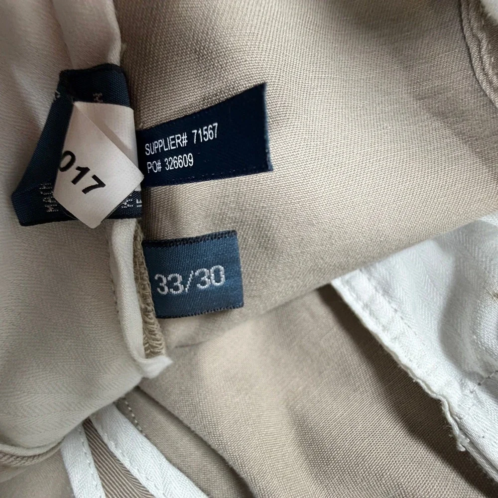 Polo Ralph‎ Lauren Preston Pant Mens 33x30 Khaki Tan Cotton Chino Straight Leg